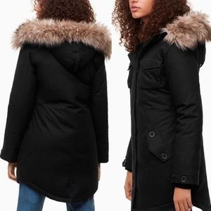 Aritzia Community “Paradigm” Down Filled Black Hemp Parka - Women’s Size XS